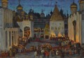 皇帝ミハイルの戴冠式前夜のクレムリン ロシアの街並みシティビュー